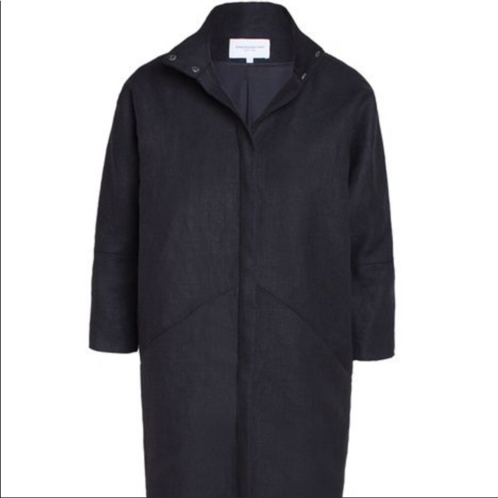 Emerson Fry heavy linen cocoon coat. Light wear.
